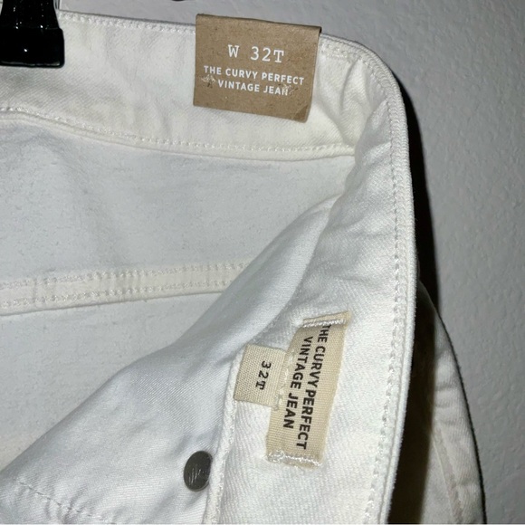 MADEWELL THE CURVEY PERFECT VINTAGE JEAN WHITE SIZE 32 TALL - Picture 9 of 9